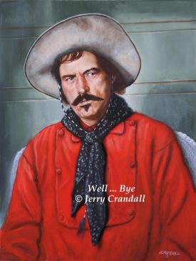 Powers Booth as Curly Bill Brocius original painting-0