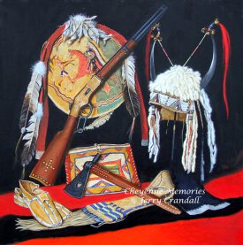 Cheyenne Memories oil by Jerry CRandall