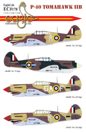 EagleCals #178-72 P-40 Tomahawk IIB