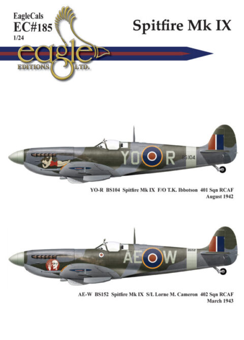 EagleCals #185 Spitfire Mk IX in 24th Scale