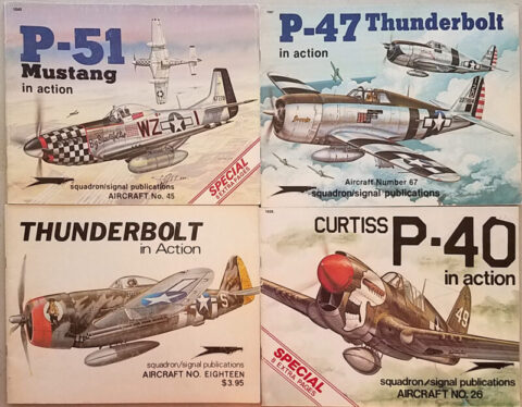 Squadron/Signal in Action - P-51, P-40, P-47 - set of four booklets