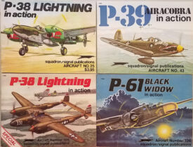Squadron/Signal in Action P-39, P-61 and 2 P-38 set of four books