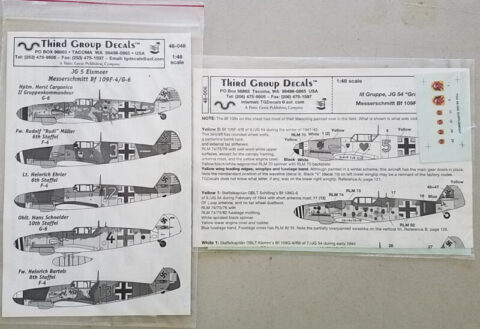 Decals - Third Group - two sets in 1:48