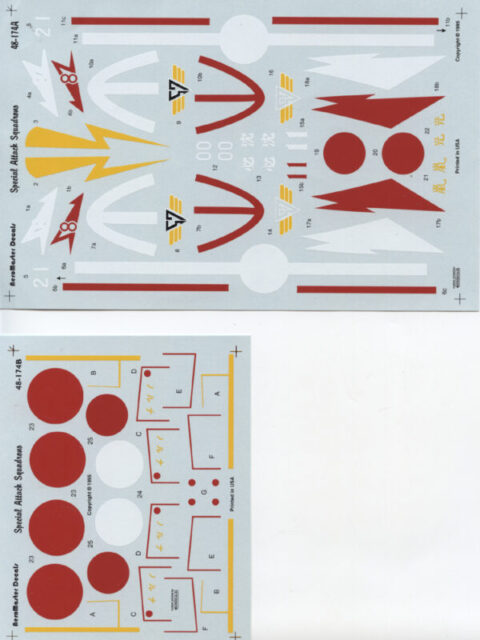 AeroMaster Special Attack Squadron #48-174C Decals - Image 2