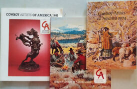 Cowboy Artists of America show catalogs, 1974, 1976, 1981~set of 3