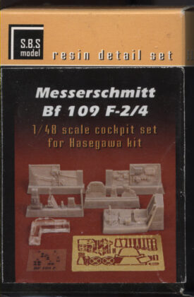 SBS Model Resin Bf 109 F-2/4 cockpit set for Hasegawa in 48th scale