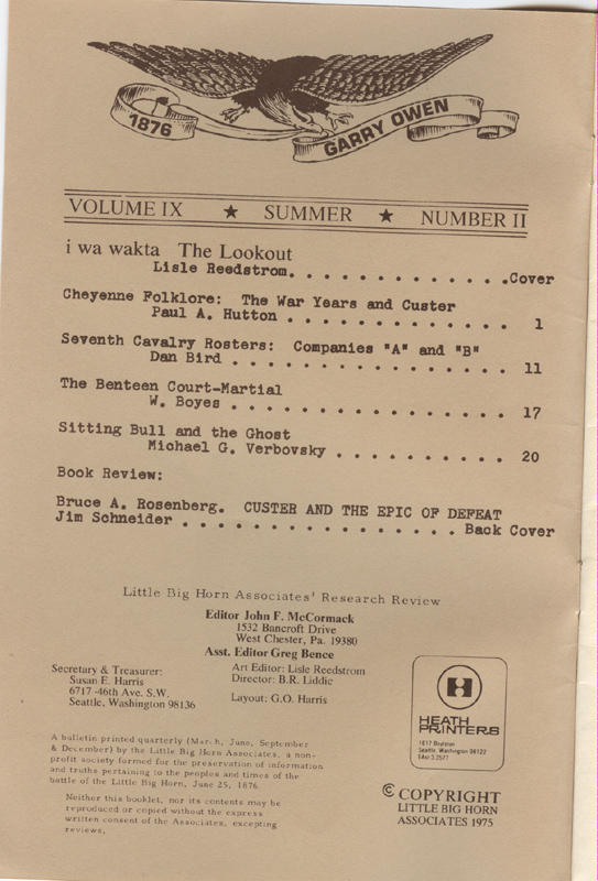 Little Big Horn Associates~Research Review - set of two pamphlets - Image 3