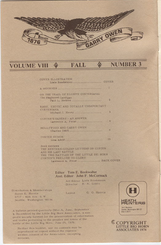 Little Big Horn Associates~Research Review - set of four pamphlets - Image 5