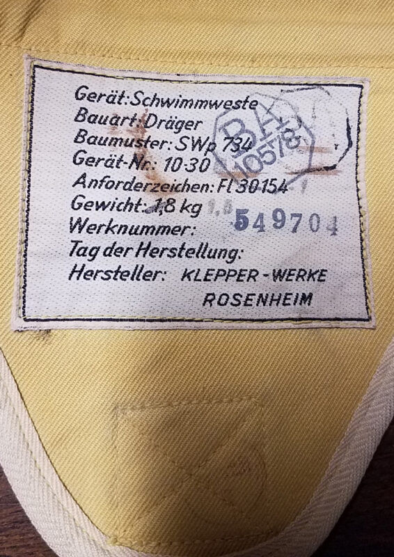 Schwimmweste WWII Luftwaffe - Image 7