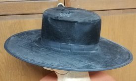 Wyatt Earp style flat brim hat
