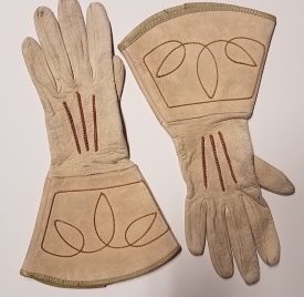 Cowgirl buckskin riding gloves MW Hodkins Co