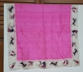 Bullfighter pink silk scarf
