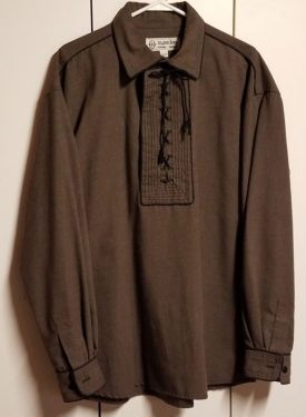 Shirt; men's bib front 1880-1890 western reproduction