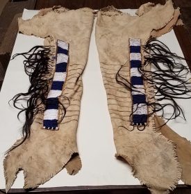 Leggings, tanned elk hide