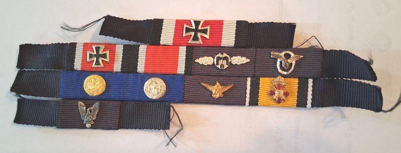 Awards ribbon, Wolfgang Falck’s 1957 Regulation German veteran bars