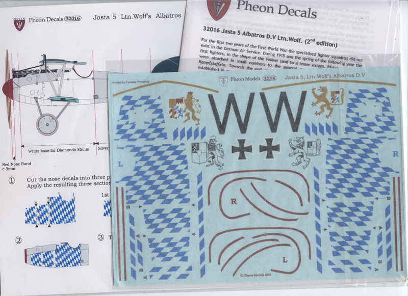 Pheon Decals #32016 Jasta 5 (2nd edition)