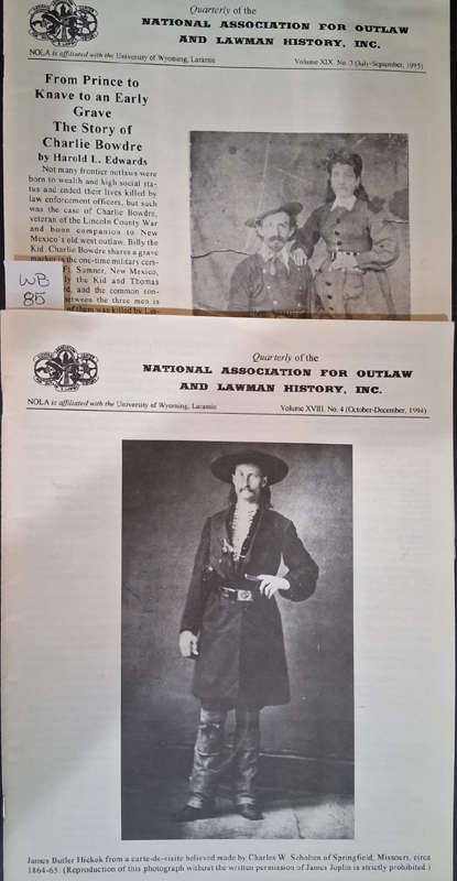 Nat'l Association for Outlaws and Lawman History, Inc. ~ set of two