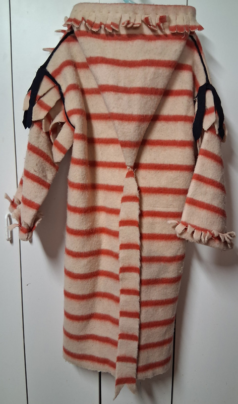 Capote ~ Red Striped Wool Blanket - Image 2