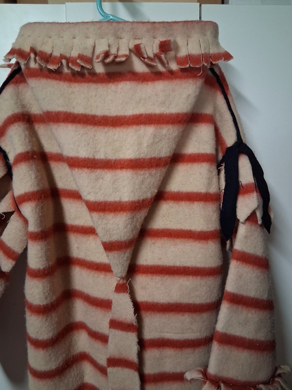 Capote ~ Red Striped Wool Blanket - Image 3