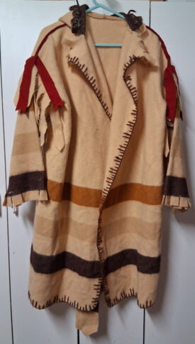 Capote ~ Chocolate Striped Wool Blanket