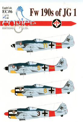 EagleCals #6-72 Fw 190s of JG 1